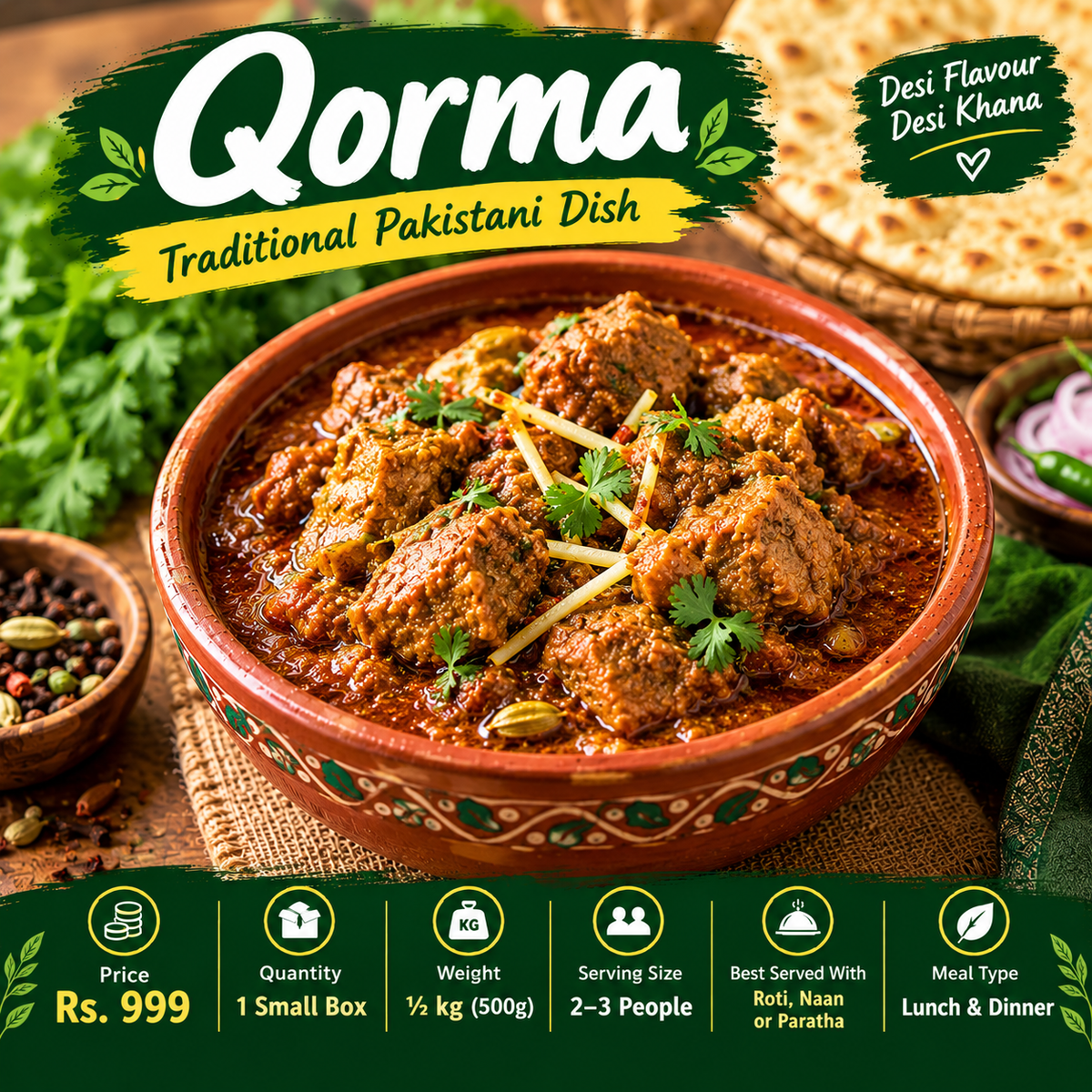 Qorma – Traditional Pakistani Desi Food