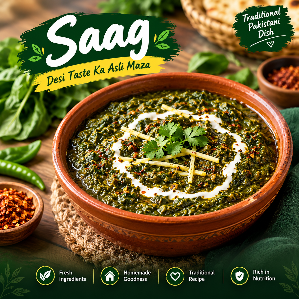 Saag – Traditional Pakistani Desi Food